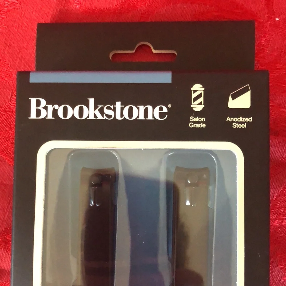 Brookstone 2-pack large anodized steel nail clippers